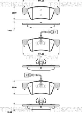 Triscan 8110 29060 - Brake Pad Set, disc brake autospares.lv