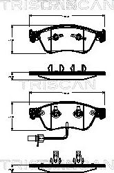 Triscan 8110 29068 - Brake Pad Set, disc brake autospares.lv