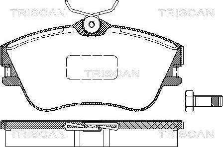 Triscan 8110 29001 - Brake Pad Set, disc brake autospares.lv
