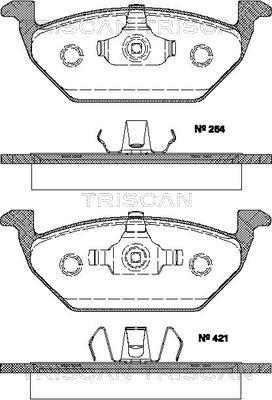 Triscan 8110 29019 - Brake Pad Set, disc brake autospares.lv