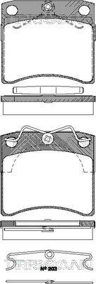 Triscan 8110 29015 - Brake Pad Set, disc brake autospares.lv