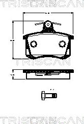 Triscan 8110 29070 - Brake Pad Set, disc brake autospares.lv