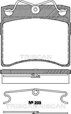 Triscan 8110 29153 - Brake Pad Set, disc brake autospares.lv