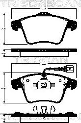 Triscan 8110 29167 - Brake Pad Set, disc brake autospares.lv