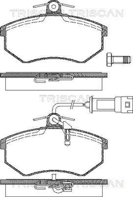 Triscan 8110 29121 - Brake Pad Set, disc brake autospares.lv