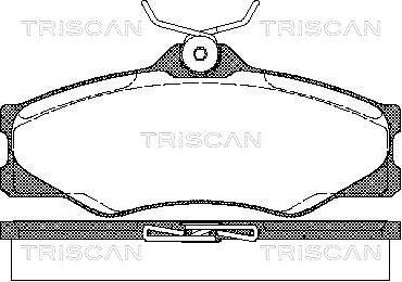 Triscan 8110 29845 - Brake Pad Set, disc brake autospares.lv