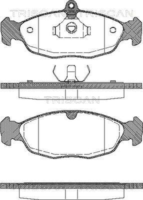 Triscan 8110 24957 - Brake Pad Set, disc brake autospares.lv