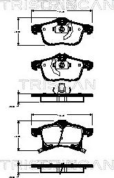 Triscan 8110 24025 - Brake Pad Set, disc brake autospares.lv