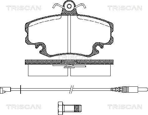 Triscan 8110 25005 - Brake Pad Set, disc brake autospares.lv