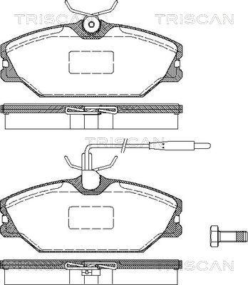 Triscan 8110 25003 - Brake Pad Set, disc brake autospares.lv