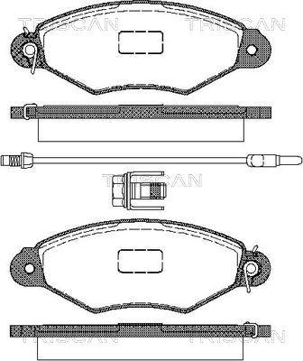 Triscan 8110 25015 - Brake Pad Set, disc brake autospares.lv