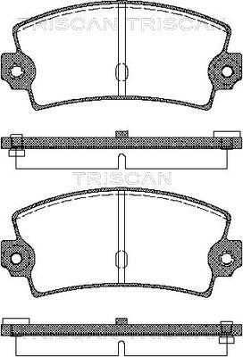 Triscan 8110 25016 - Brake Pad Set, disc brake autospares.lv