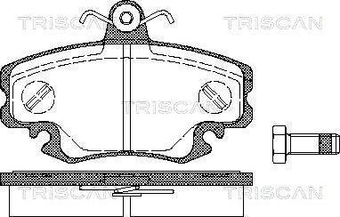 Triscan 8110 25010 - Brake Pad Set, disc brake autospares.lv