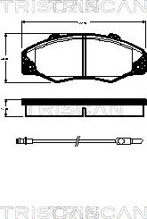 Triscan 8110 25023 - Brake Pad Set, disc brake autospares.lv