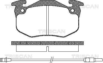 Triscan 8110 25131 - Brake Pad Set, disc brake autospares.lv