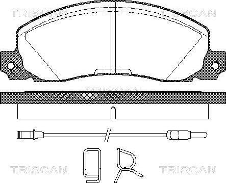 Triscan 8110 25846 - Brake Pad Set, disc brake autospares.lv