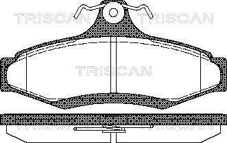 Triscan 8110 21004 - Brake Pad Set, disc brake autospares.lv