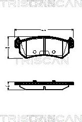 Triscan 8110 21006 - Brake Pad Set, disc brake autospares.lv