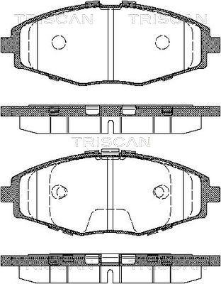 Triscan 8110 21002 - Brake Pad Set, disc brake autospares.lv