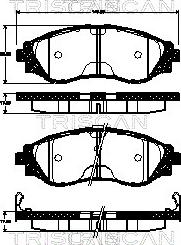 Triscan 8110 21010 - Brake Pad Set, disc brake autospares.lv