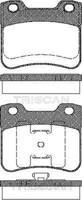 Triscan 8110 28005 - Brake Pad Set, disc brake autospares.lv