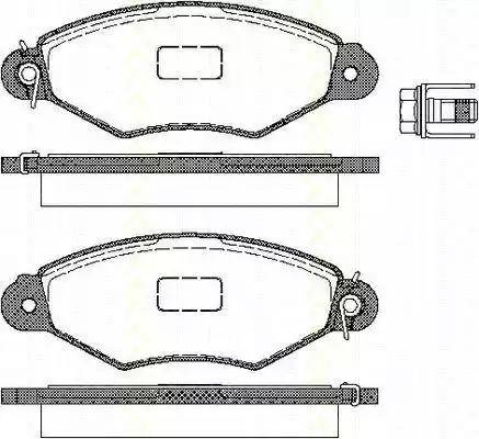 Triscan 8110 28010 - Brake Pad Set, disc brake autospares.lv