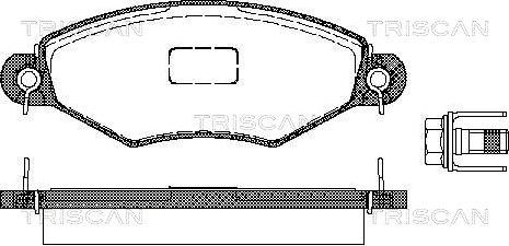 Triscan 8110 28013 - Brake Pad Set, disc brake autospares.lv