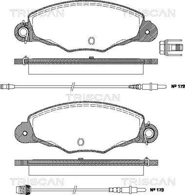 Triscan 8110 28012 - Brake Pad Set, disc brake autospares.lv