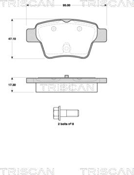 Triscan 8110 28039 - Brake Pad Set, disc brake autospares.lv