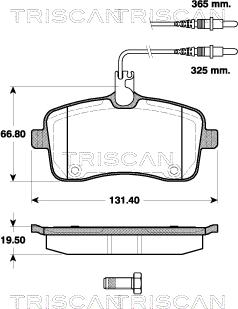 Triscan 8110 28035 - Brake Pad Set, disc brake autospares.lv