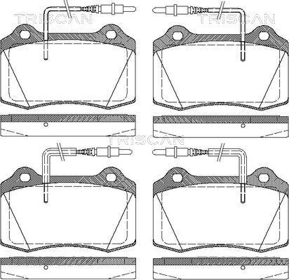 Triscan 8110 28033 - Brake Pad Set, disc brake autospares.lv