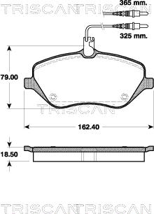 Triscan 8110 28037 - Brake Pad Set, disc brake autospares.lv