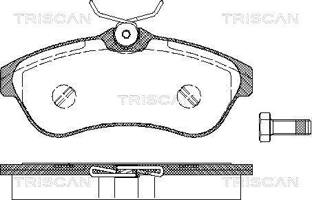 Triscan 8110 28027 - Brake Pad Set, disc brake autospares.lv