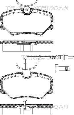 Triscan 21209 - Brake Pad Set, disc brake autospares.lv