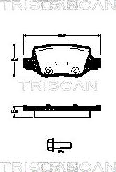 Triscan 8110 23045 - Brake Pad Set, disc brake autospares.lv