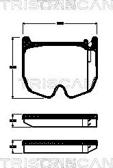 Triscan 8110 23040 - Brake Pad Set, disc brake autospares.lv