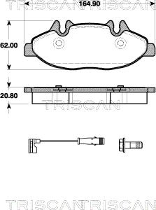 Triscan 8110 23042 - Brake Pad Set, disc brake autospares.lv