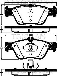 Triscan 8110 23057 - Brake Pad Set, disc brake autospares.lv