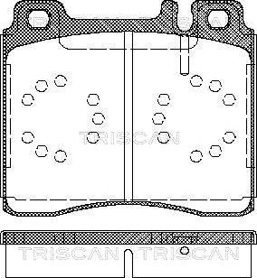 Triscan 8110 23004 - Brake Pad Set, disc brake autospares.lv