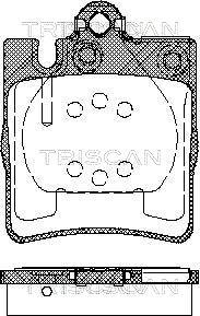 Triscan 8110 23019 - Brake Pad Set, disc brake autospares.lv