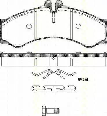 Triscan 8110 23011 - Brake Pad Set, disc brake autospares.lv