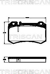 Triscan 8110 23039 - Brake Pad Set, disc brake autospares.lv