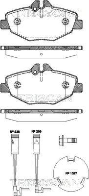 Triscan 8110 23038 - Brake Pad Set, disc brake autospares.lv