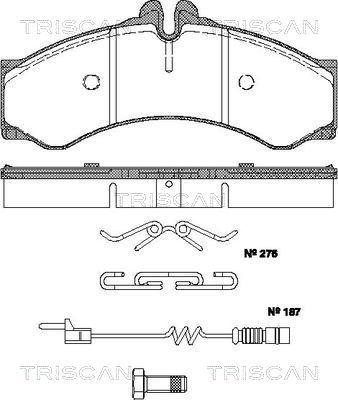 Triscan 8110 23037 - Brake Pad Set, disc brake autospares.lv