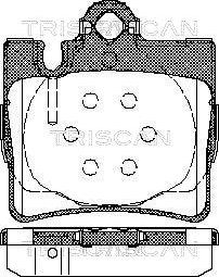 Triscan 8110 23025 - Brake Pad Set, disc brake autospares.lv