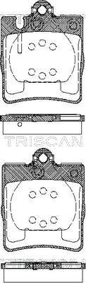 Triscan 8110 23027 - Brake Pad Set, disc brake autospares.lv