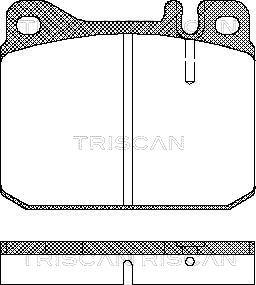 Triscan 8110 23222 - Brake Pad Set, disc brake autospares.lv