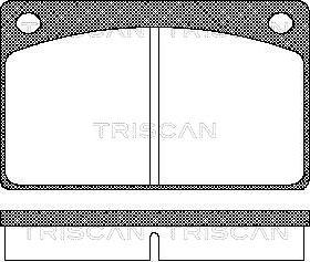 Triscan 8110 27602 - Brake Pad Set, disc brake autospares.lv