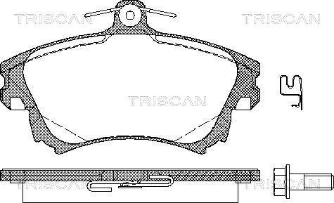 Triscan 8110 27005 - Brake Pad Set, disc brake autospares.lv