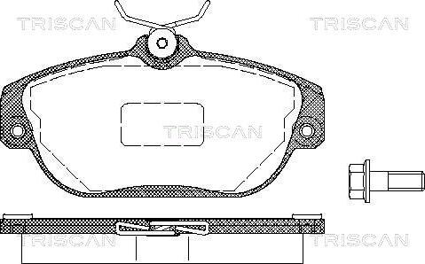 Triscan 8110 27002 - Brake Pad Set, disc brake autospares.lv